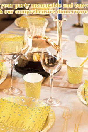 Wedding-season Glittery Paper Plates And Disposable Tableware