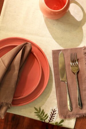 Premium Cotton Napkins Set Of 4-20x20 Inch, Classic Hemstitch Dinner Napkins
