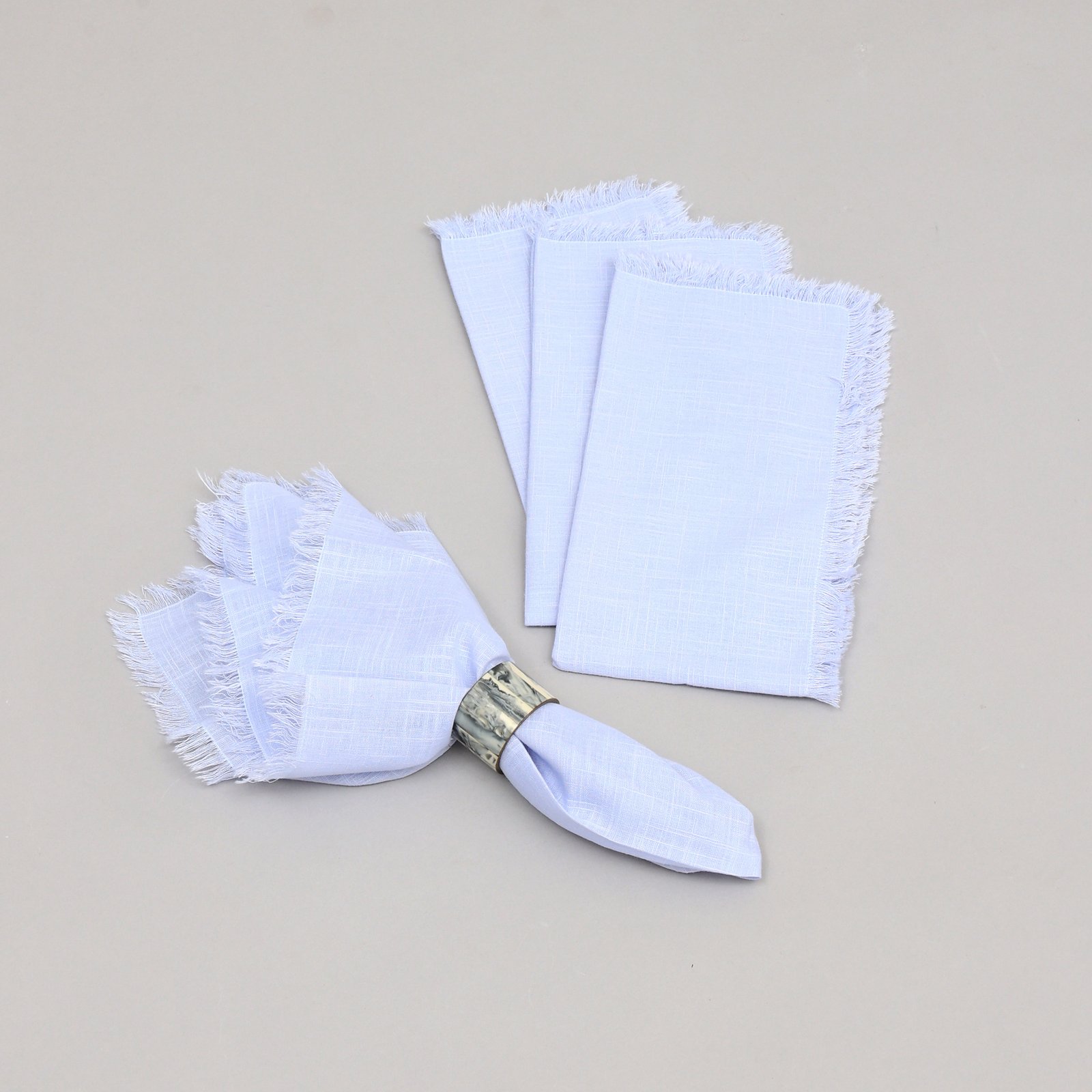 Premium Cotton Napkins Set Of 4-20x20 Inch, Classic Hemstitch Dinner Napkins - Image 2