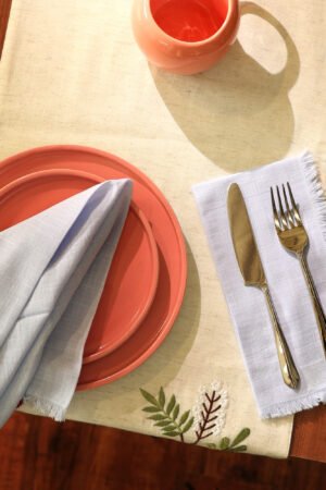 Premium Cotton Napkins Set Of 4-20x20 Inch, Classic Hemstitch Dinner Napkins